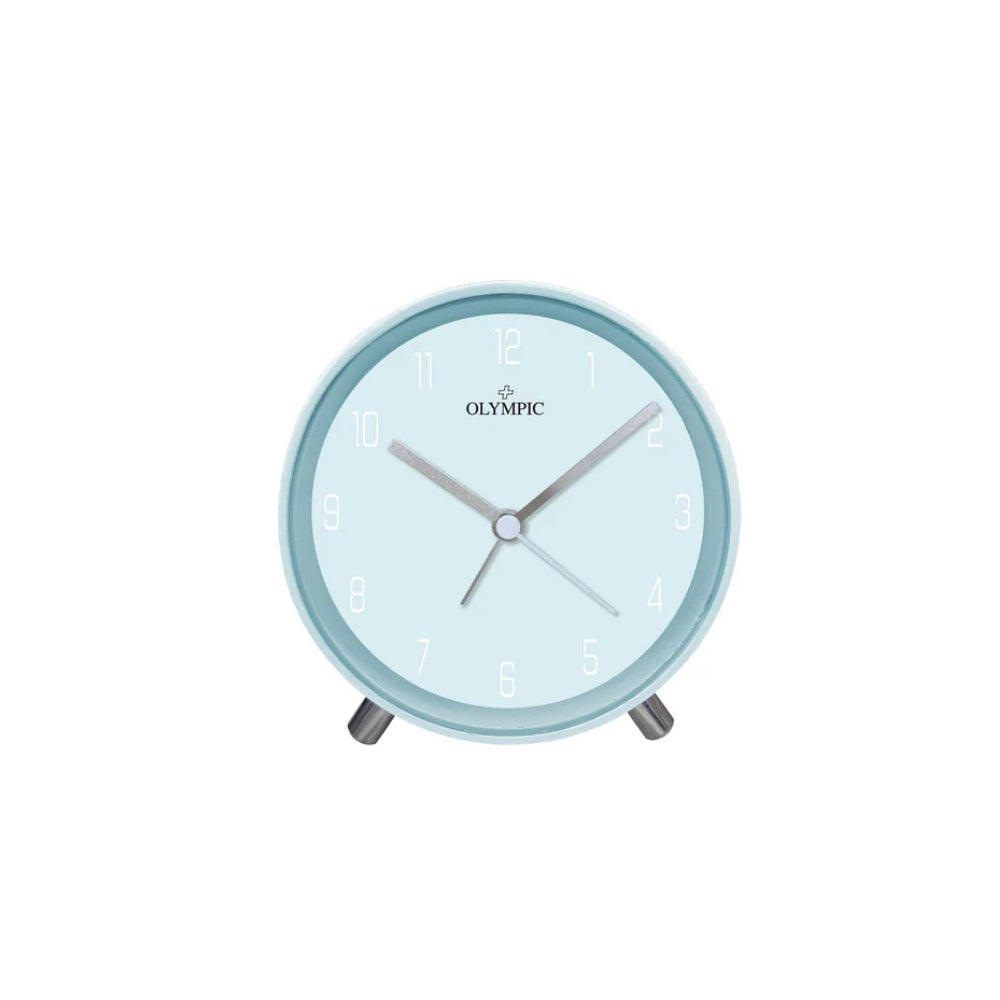 Round Metal Alarm Clock - Blue
