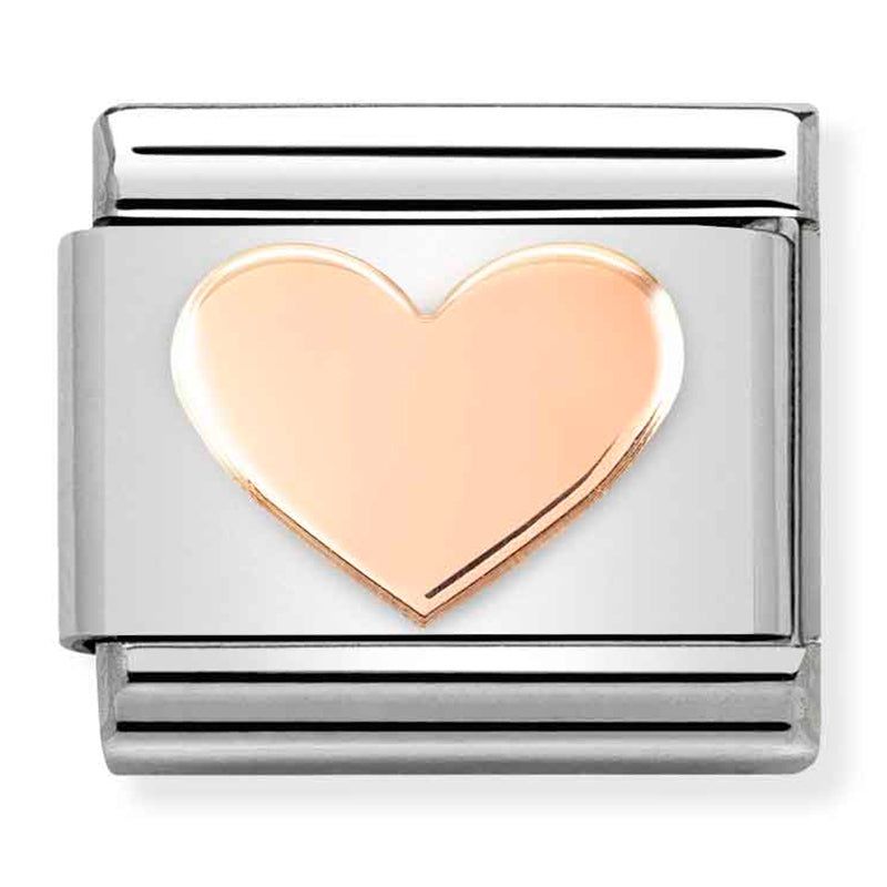 Composable Classic Link Heart in 9ct Rose Gold