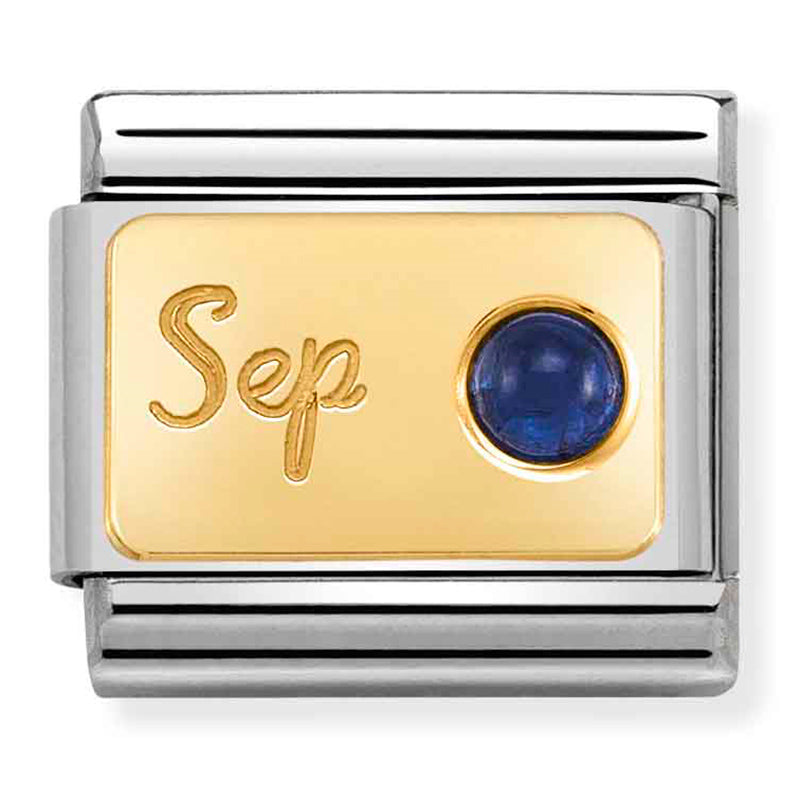 Composable Classic Link September Sapphire in 18ct Yellow Gold
