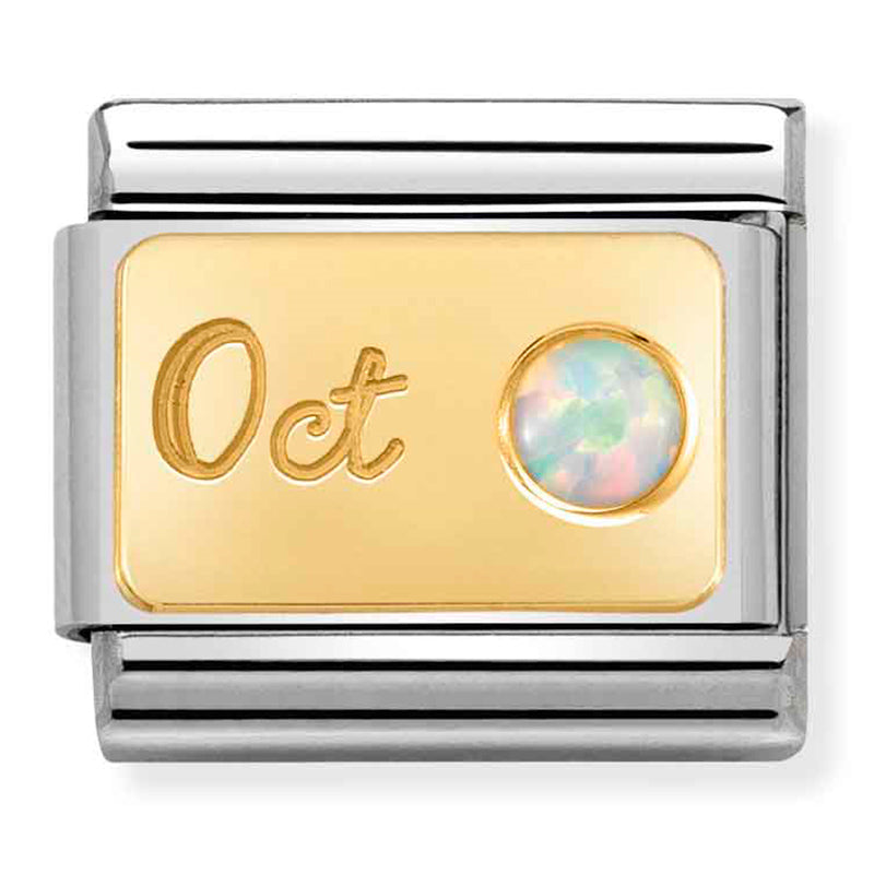 Composable Classic Link October Opal in 18ct Yellow Gold