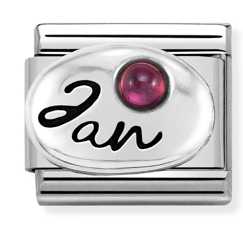 Composable Classic Link January Garnet in Sterling Silver