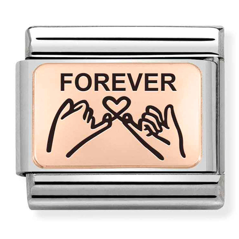 Composable Classic Link Forever Pinky Promise in 9ct Rose Gold